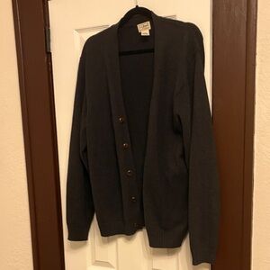 L.L. Bean Dark Gray Men's Cardigan Sweater